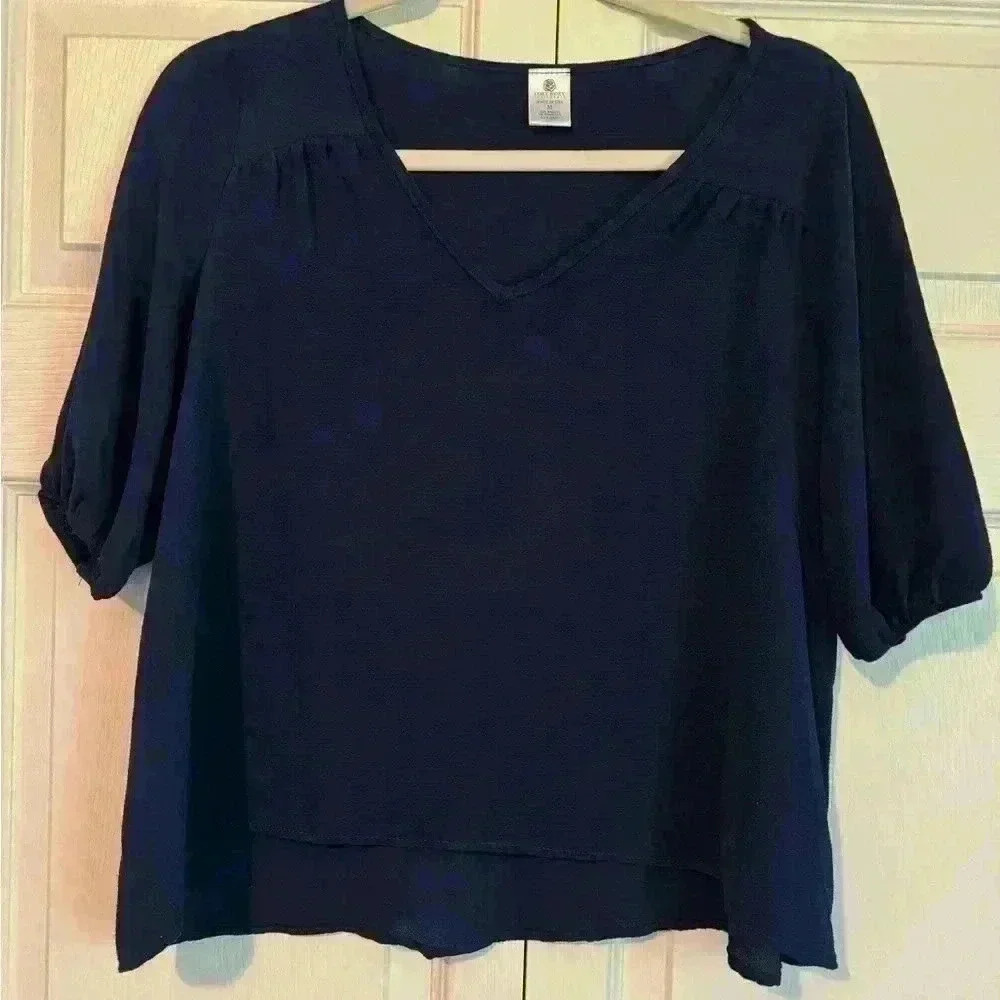 Navy Blue Blouse